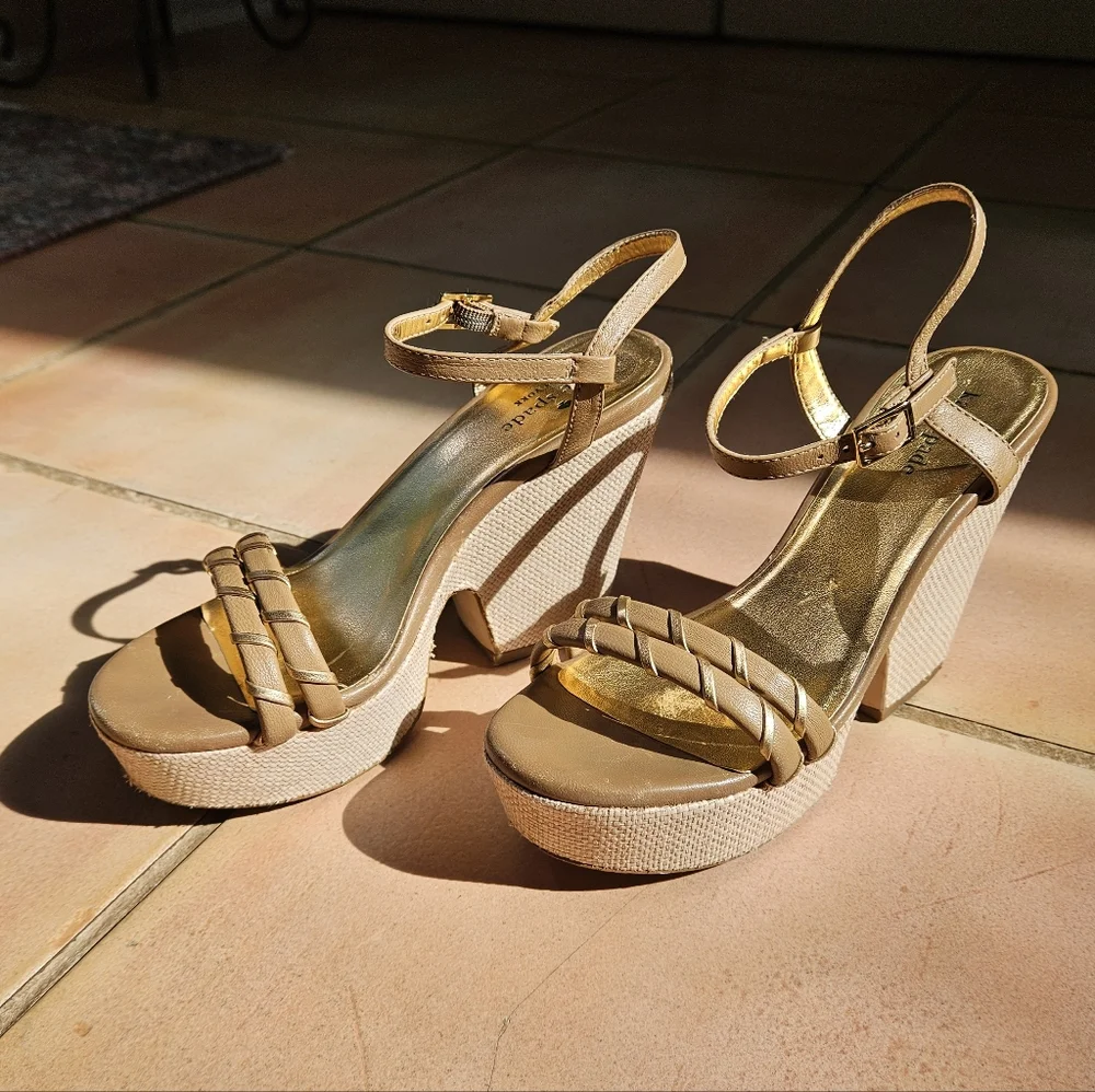 Kate Spade Raffia Platform Sandals